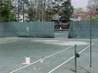 court 1 unfinished lines